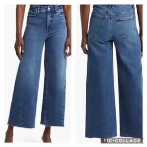 Good American Good Waist Palazzo Crop Jeans Size 10